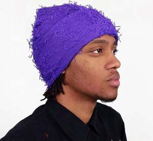 Sombrero de lana de invierno Camuflaje de punto Cubierta de cabeza de un solo agujero Sombrero de moda personalizado - Product Image 4