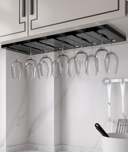Kitchen <b>Wine</b> <b>Glasses</b> <b>Holder</b> Bartender Hanging Rack Under Cabinet Self-adhesive <b>Glass</b> Cup Rack - Product Image 4