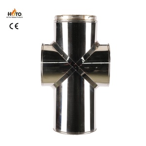 Tuyau de cheminée isolé à double paroi en acier inoxydable avec raccord rapide à verrouillage par torsion pour cheminées autoportantes <span class=keywords><strong>et</strong></span> poêles à <span class=keywords><strong>bois</strong></span> - Product Image 4