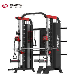 เครื่องออกกำลังกายอเนกประสงค์ HANSOM Gym รุ่น Multi-Functional Fitness Rack Smith Cable Machine ผลิตจากสแตนเลส สำหรับใช้งานเชิงพาณิชย์ เหมาะสำหรับการเพาะกายและการออกกำลังกายกล้ามเนื้อไตรเซ็ปส์ HS - Product Image 1