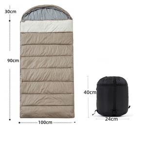 Sac de couchage enveloppe large pour adultes, portable, 3 saisons, camping en plein air, polyester coton, unisexe, une personne - Product Image 1