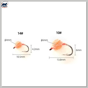 Profesional # 10 # 14 Señuelos de Pesca con Mosca, Hechos a Mano, con Patrón Realista de Huevas de Salmón, Luminosos, para Trucha, Steelhead y Salmón - Product Image 3