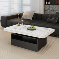 Table basse rectangulaire minimaliste en pierre frittée, table à thé moderne de luxe pour petit salon, maison, appartement, meubles