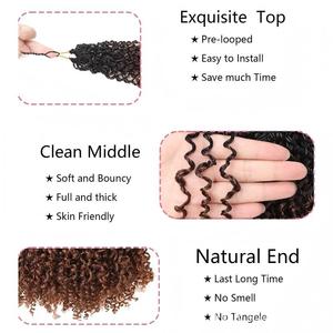 Perruque bouclée torsadée à double trame en fibre chimique résistante à la chaleur pour femmes, deux tresses, modèle JC, <span class=keywords><strong>cheveux</strong></span> de printemps - Product Image 5