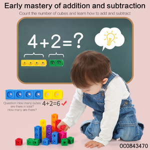 Juego de Cubos Enlazables para Manipulación Matemática, Bloques de Conteo para Niños Pequeños, Educación STEM, Jardín de Infancia, Educación en Casa, Juguete Matemático - Product Image 3