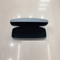 Boîte de grandes lunettes dorées de luxe, Logo imprimé, cadres en métal classique pour hommes d'affaires, étui à affichage optique