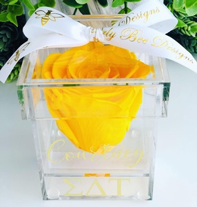 Cá nhân rõ ràng Acrylic hoa hộp chủ cho duy nhất bảo quản hoa hồng với nắp cho bạn gái - Product Image 6