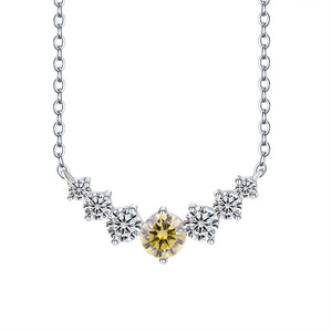 Collar con Colgante de Moissanita de Alta Calidad, 1.7ct 2.8ct, Plata de Ley 925, Chapado en Rodio, Moderno, para Mujer - Product Image 3