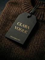 Étiquettes volantes personnalisées pour vêtements, chaussures et sacs, en papier blanc imperméable, avec logo de marque privée, impression dorée et cordon