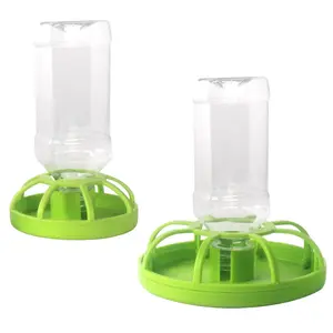 NOMOYPET Dispensador de Agua Redondo de Plástico Verde para Reptiles, con Botellas de Agua para Tortugas y Lagartos, Gran Venta - Product Image 1