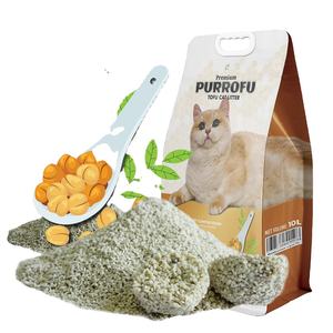 Litière pour chat au tofu, faible teneur en poussière, jetable, fournitures pour animalerie - Product Image 2