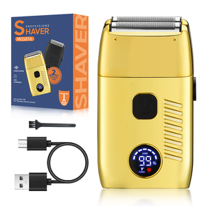 เครื่องโกนหนวดแบบชาร์จไฟได้ผ่าน USB สำหรับผู้ชาย ใบมีดคู่ ฟอยล์โกนขน ตัดแต่งหนวดเครา ใช้ในบ้าน โรงแรม เครื่องโกนหนวดแบบใบมีดคู่ - Product Image 1