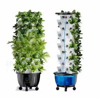 Équipement d'irrigation à tour hydroponique à 80 trous fournit un système hydroponique multicouche avec lumières