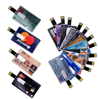 Memoria USB 2.0/3.0 de Alta Velocidad Tipo Tarjeta de Crédito, 2GB-64GB, Impresión de Logotipo Personalizado, Garantía de 1 Año