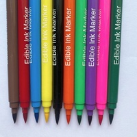 10 couleurs pack double pointe stylo à encre comestible marqueurs alimentaires pour outils de dessin de gâteau