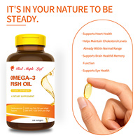 Gélules d'huile de poisson nutritive, riches en oméga-3 (EPA+DHA), mélange multivitaminé, soutien énergétique et corporel global, certifié GMP