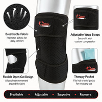 Attelle de genou réglable en gel, compresse chaude et froide, pour soulager les blessures et les douleurs au genou