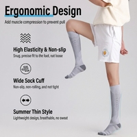 Chaussettes de compression réfléchissantes personnalisées pour la nuit, anti-fatigue, à pression dégradée, pour la course à pied, le cyclisme, le fitness en plein air
