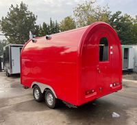 Tune camión de comida móvil con cocina completa dos ventanas remolque redondo de catering de comida