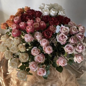 <b>Artificial</b> Rose <b>Bouquet</b> 13 Heads Silk Flower High Simulation Vintage Wedding Prop Home Decoration - Product Image 3