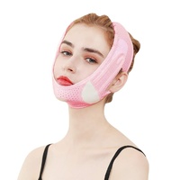 Cinta para estiramiento Facial, mascarilla de doble mentón reutilizable con cinta en V, parche reductor para cara y cuello