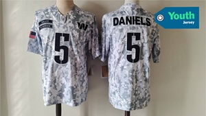 Jersey Anak-Anak Remaja Washington Berkualitas Tinggi5 #   Jersey Sepak Bola Amerika Daniels 1Samuel SR 17 Mclaurin Jahitan Terbatas Dengan Logo - Product Image 5
