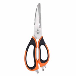 <b>Kitchen</b> <b>Scissors</b> Stainless Steel Orange And Black Straight Head Multi Functional For Meat Bone Cutting Home Use - Product Image 4