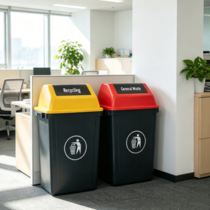 Poubelle de recyclage et de déchets en <span class=keywords><strong>plastique</strong></span> robuste à couvercle basculant, 10, 20, 30, 40, 50, <span class=keywords><strong>60</strong></span> <span class=keywords><strong>L</strong></span>, pour usages multiples - Product Image 2