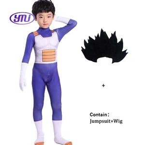 Combinaisons Adulte Enfants Costumes Carnaval Anime Cosplay Vacances Queue Perruque Bleu Nouvel An Habiller Costumes pour <span class=keywords><strong>Costume</strong></span> <span class=keywords><strong>Vegeta</strong></span> - Product Image 6