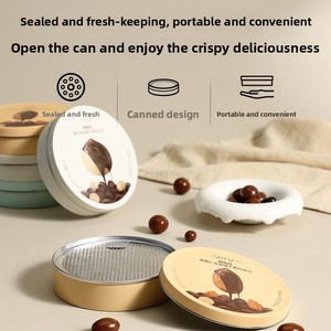 Boules croustillantes en forme de cœur Senz, amandes, noisettes, flocons de blé, chocolat au lait, artisanal, cadeau, collation décontractée, 53g - Product Image 4