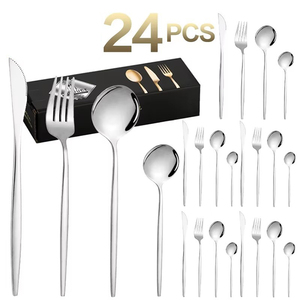 Modern Stainless Steel Steak Knife <b>Flatware</b> Set Hotel Western Cutlery for Parties - Product Image 4