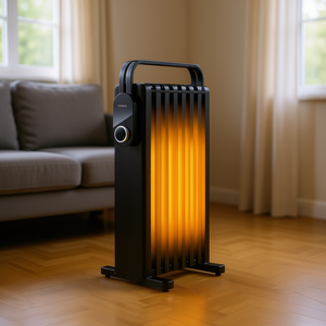 Calentador Eléctrico de Espacio, Radiador de Aceite de 1500W, Portátil con Soporte Plegable para Uso en el Hogar o la Oficina - Product Image 2