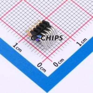 20021112-00010T4LF Pin Header Bent Lead Through Hole,P=1.27mm Connector 1.27mm 1.27mm Pin Header Right Angle Insert - Product Image 2