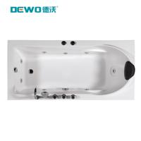 Baignoires modernes d'hydromassage en acrylique blanc avec lumières LED et bain à remous en cascade pour baignoire baignoire balnéo et bany