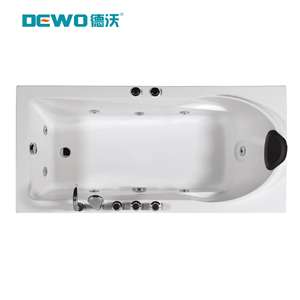 Baignoires modernes d'hydromassage en acrylique blanc avec lumières LED et <span class=keywords><strong>bain</strong></span> à remous en cascade pour baignoire baignoire balnéo et bany - Product Image 2