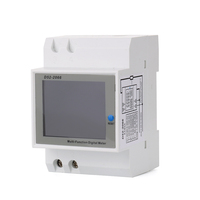 Medidor de Energía Eléctrica D52-2066 para Riel DIN, 110V 380V 100A, Monitor de Voltaje, Corriente, Factor de Potencia, Energía Activa KWH y Frecuencia