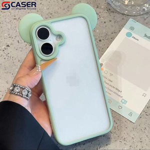 <span class=keywords><strong>Cover</strong></span> per Telefono con Orecchie di <span class=keywords><strong>Topolino</strong></span> 3D Cartoon, Antiurto, Colori Pastello, Stile Giovanile e Femminile per <span class=keywords><strong>iPhone</strong></span> 14/15/16 Plus 17 Pro Max - Product Image 5