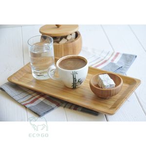 Bandeja Redonda de Bambú Ecológica con Borde Elevado y Acabado Lacado para Servir - Product Image 6