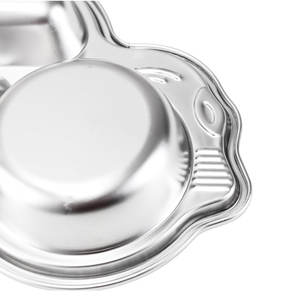 Bandeja de Comida Dividida de Acero Inoxidable LECOS, Plato de Comedor con Forma de Coche para Cafetería Escolar y Uso Diario - Product Image 5