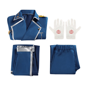 Costume da Uomo Adulto per Cosplay di Roy Mustang da Fullmetal Alchemist, Uniforme Blu da Combattimento AOKG-146 - Product Image 4