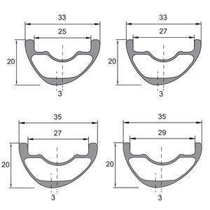Jantes de <span class=keywords><strong>VTT</strong></span> <span class=keywords><strong>29</strong></span> pouces de haute qualité, profondeur de 20 mm, 295 g, jantes de vélo sans crochet, largeur de 35/36/38 mm, jantes de <span class=keywords><strong>VTT</strong></span> asymétriques en carbone <span class=keywords><strong>29</strong></span> - Product Image 5