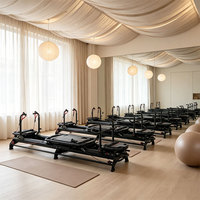 Reformer de Pilates Professionnel Commercial, Machine Multifonctionnelle en Aluminium Super Modèle pour Studio de Yoga et Salle de Sport