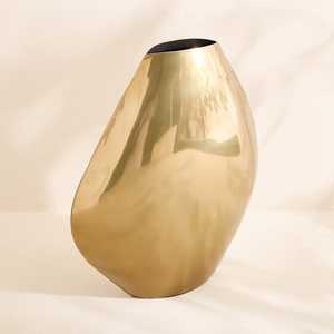 Elegant Art Deco Metal <b>Floor</b> <b>Vase</b> for Wedding Decor - Product Image 3