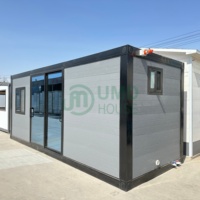 Casa Contenedor Modular, Edificio de Acero Prefabricado con Paneles Aislantes para Oficina en Obras de Construcción