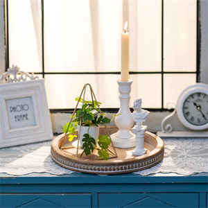 Trang Trại Mộc Mạc Nến Bằng Gỗ Khay Chủ Cổ Điển Bằng Gỗ Trang Trí Khay Cho Phòng Khách - Product Image 4