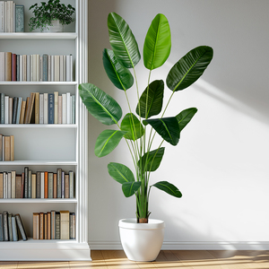 Chất Lượng Cao Thực Tế Trong Nhà/Ngoài Trời Nhân Tạo Cây Cọ Màu Xanh Lá Cây Thiết Kế Nhà Máy Hot Bán Cho Đám Cưới Trang Trí Nội Thất Nhựa Lụa - Product Image 6