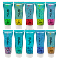 Fard à paupières scintillant en gros, gel pailleté holographique, cosmétique liquide, gel pailleté pour le visage et le corps, festival, 50 ml