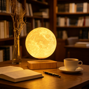 Magnetic Levitating Moon Lamp 3 Colors Touch Control Floating Moon Night <b>Light</b> Home Decor Gift For Lover - Product Image 2