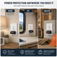 Testeur de prises électriques GFCI 15A 125V, prises homologuées ETL |   Teste 7 conditions de câblage et détecte les défauts