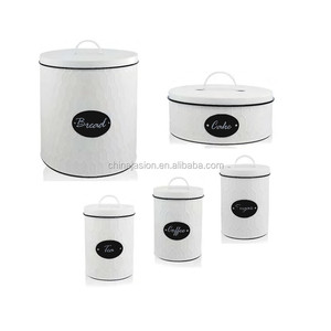 Kín Hình Dạng Tròn Lưu Trữ Kim Loại Bánh Mì Bin Nhà Bếp Bánh Quy Bánh Trà Cà Phê Tin Canister Set Nhà Bếp Box Set Lưu Trữ - Product Image 4